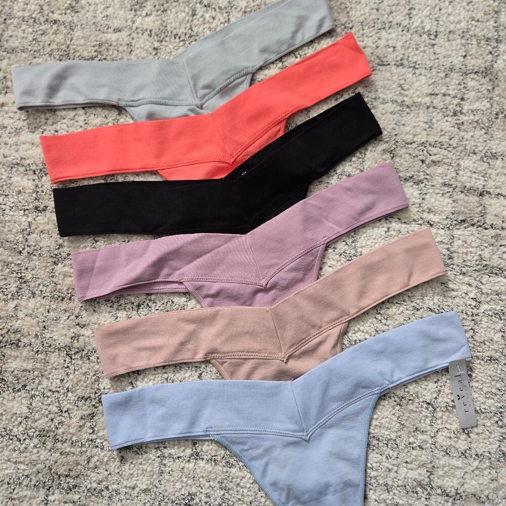 reveal LINGERIE 6-pk Premium Seamless Wicking Tagless No Show Pastel Soft Thongs